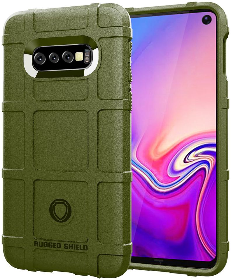 Samsung Galaxy S10E Anti-Shock Hybride Hoesje Groen afbeelding 1