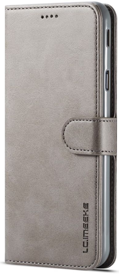 Samsung Galaxy J4 Plus Book Case Portemonnee Hoesje Grijs afbeelding 4