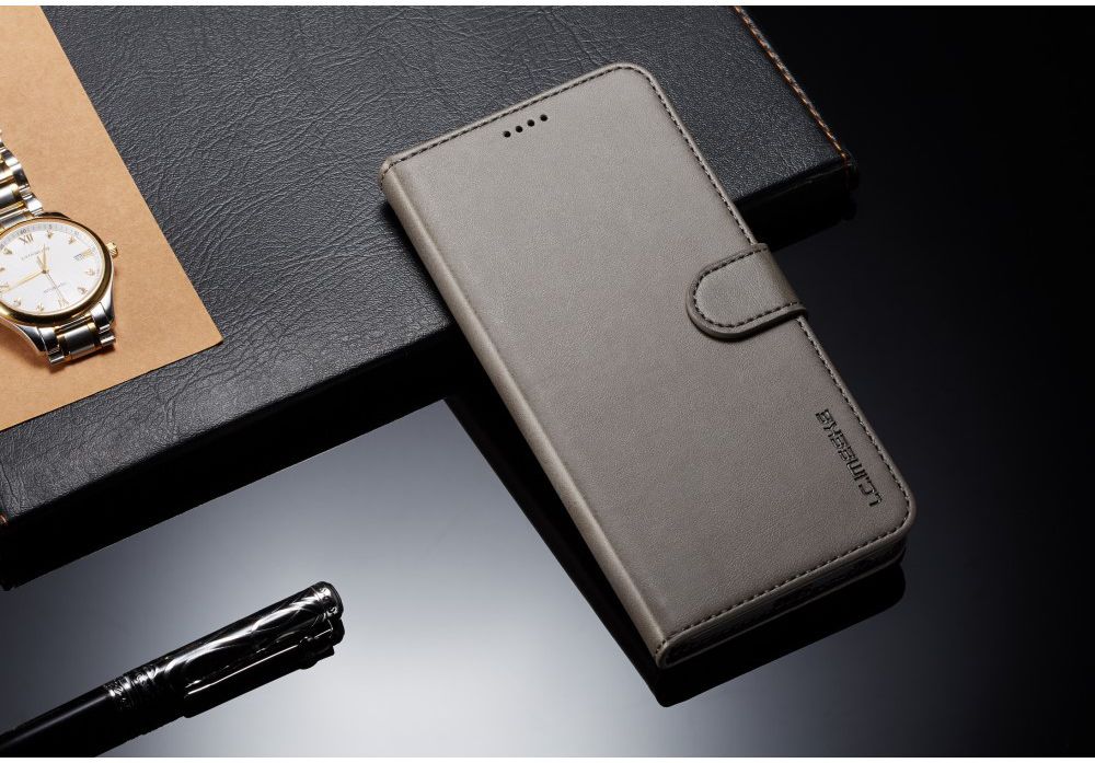 Samsung Galaxy J4 Plus Book Case Portemonnee Hoesje Grijs afbeelding 5