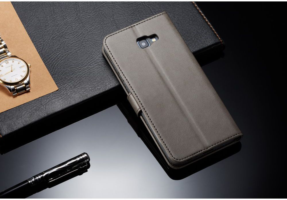 Samsung Galaxy J4 Plus Book Case Portemonnee Hoesje Grijs afbeelding 6