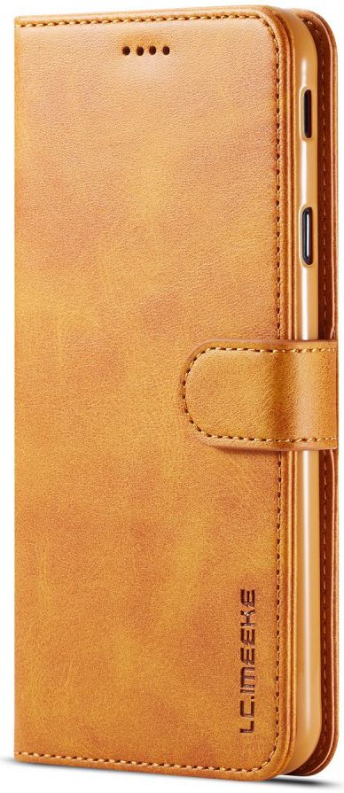 Samsung Galaxy J4 Plus Book Case Portemonnee Bookcase Hoesje Bruin afbeelding 4