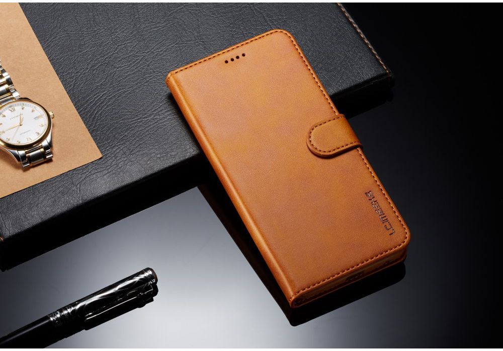 Samsung Galaxy J4 Plus Book Case Portemonnee Bookcase Hoesje Bruin afbeelding 5