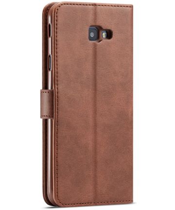 Samsung Galaxy J4 Plus Book Case Portemonnee Bookcase Hoesje Coffee Hoesjes