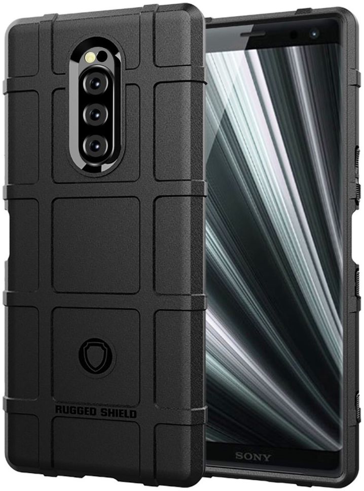 Sony Xperia 1 Anti-Shock Hybride Hoesje Zwart afbeelding 1
