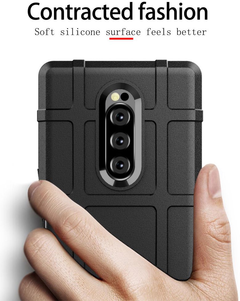 Sony Xperia 1 Anti-Shock Hybride Hoesje Zwart afbeelding 2