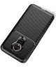 Motorola Moto E6 Anti-Drop Siliconen Carbon Hoesje Zwart