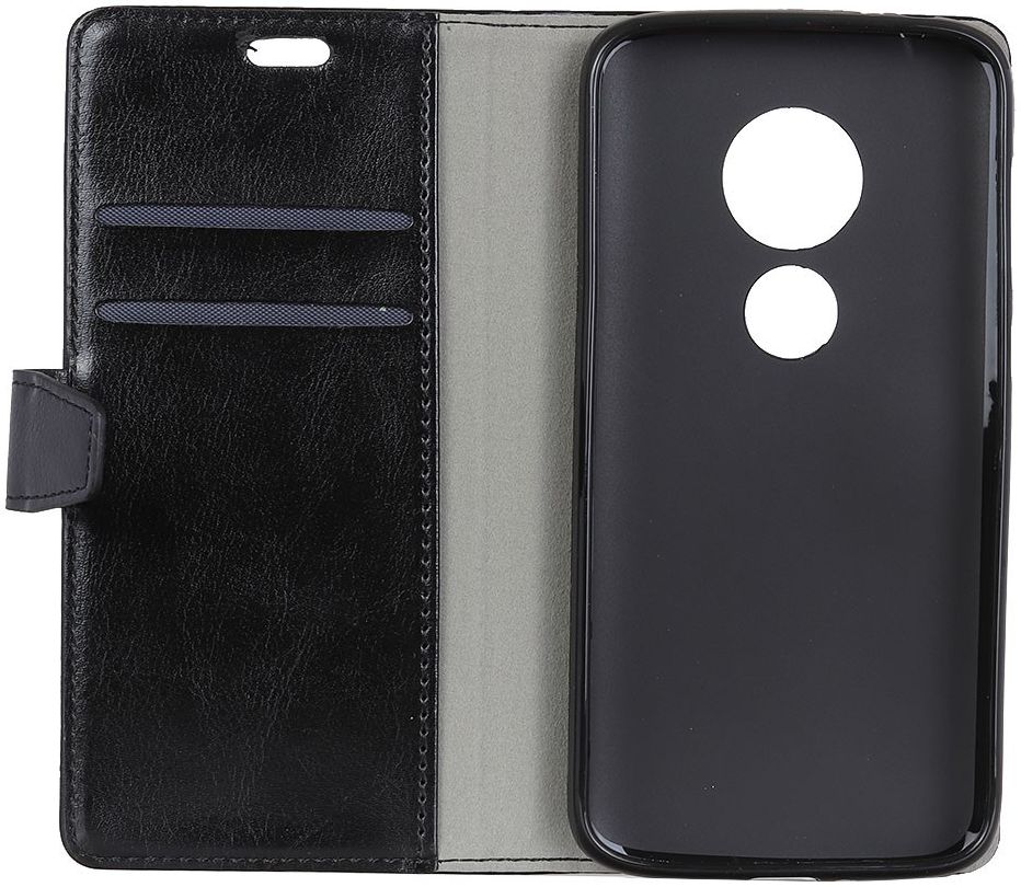 Motoro Moto G7 Play Kunstleren Portemonnee Hoesje Zwart afbeelding 5