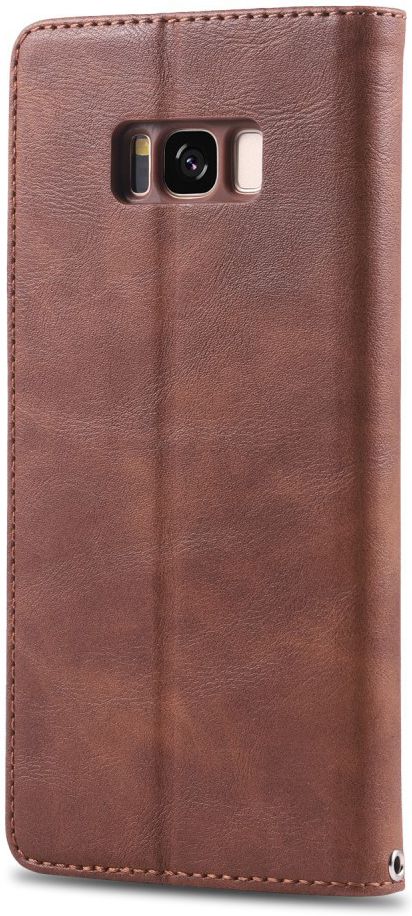AZNS Samsung Galaxy S8 Leren Stand Portemonnee Hoesje Coffee afbeelding 6