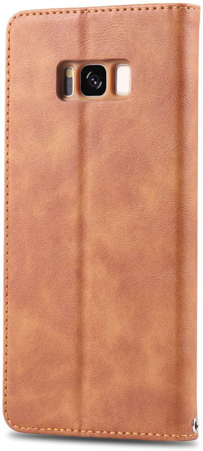 AZNS Samsung Galaxy S8 Leren Stand Portemonnee Hoesje Bruin afbeelding 6