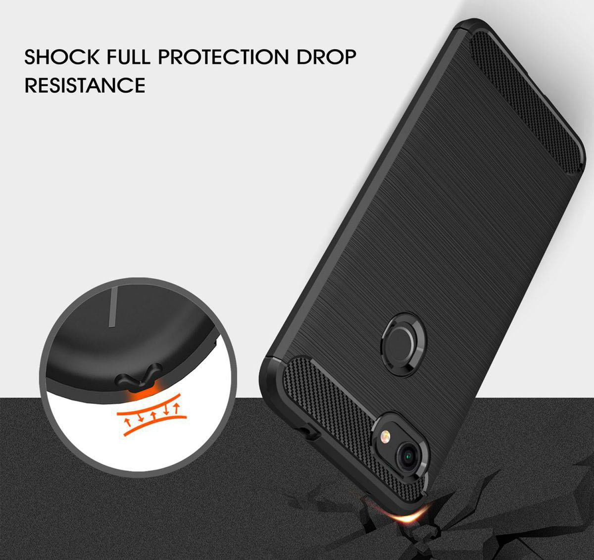 Google Pixel 3A XL Geborsteld TPU Hoesje Rood afbeelding 4