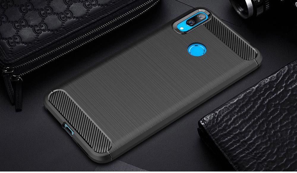 Huawei Y7 (2019) Geborsteld TPU Hoesje Zwart afbeelding 4