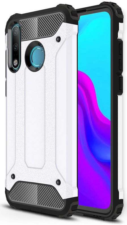 Huawei P30 Lite Hoesje Shock Proof Hybride Backcover Wit afbeelding 1