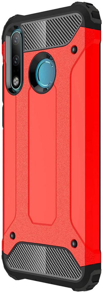 Huawei P30 Lite Hoesje Shock Proof Hybride Backcover Rood afbeelding 6