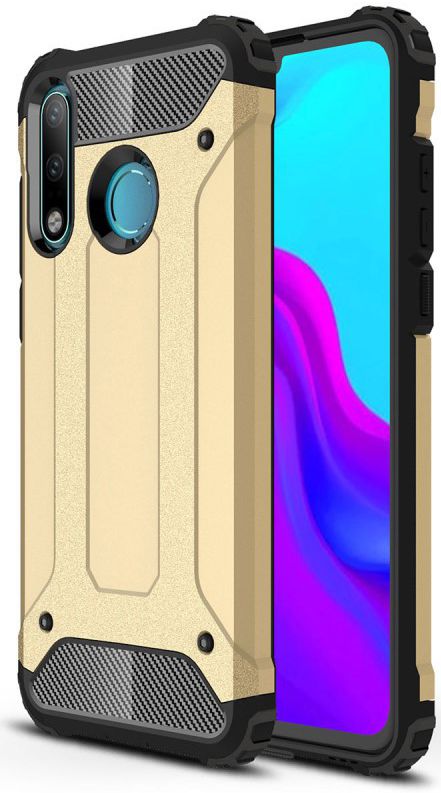 Huawei P30 Lite Hoesje Shock Proof Hybride Backcover Goud afbeelding 1