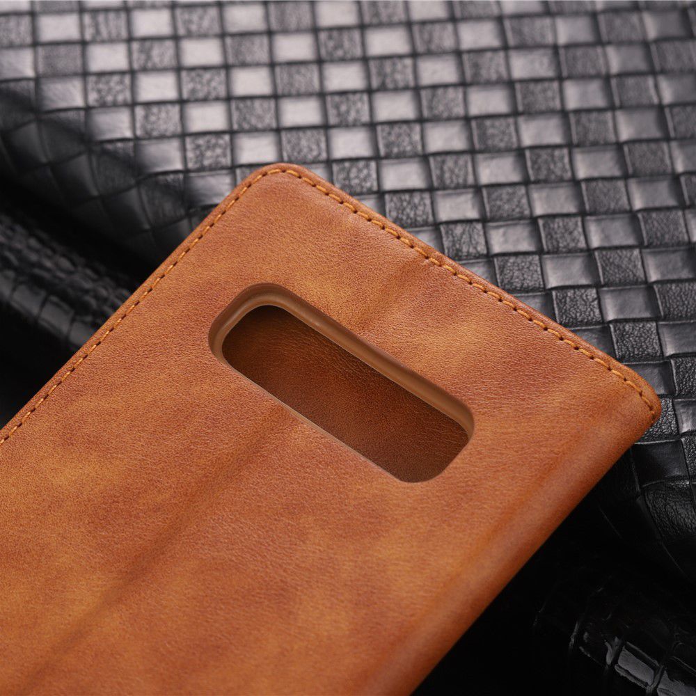 Samsung Galaxy S10 Plus Leren Stand Portemonnee Hoesje Bruin afbeelding 14