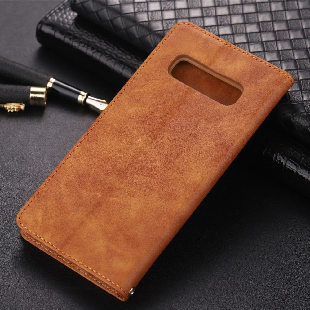 Samsung Galaxy S10 Plus Leren Stand Portemonnee Hoesje Bruin afbeelding 11