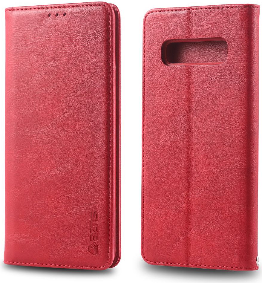 Samsung Galaxy S10 Plus Leren Stand Portemonnee Hoesje Rood afbeelding 2