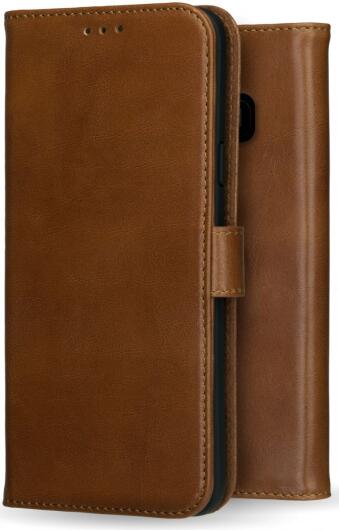 Rosso Deluxe Samsung Galaxy S10E Hoesje Echt Leer Book Case Bruin afbeelding 10