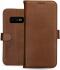 Rosso Deluxe Samsung Galaxy S10E Hoesje Echt Leer Book Case Bruin afbeelding 13