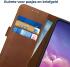Rosso Deluxe Samsung Galaxy S10E Hoesje Echt Leer Book Case Bruin afbeelding 5