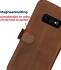 Rosso Deluxe Samsung Galaxy S10E Hoesje Echt Leer Book Case Bruin afbeelding 6