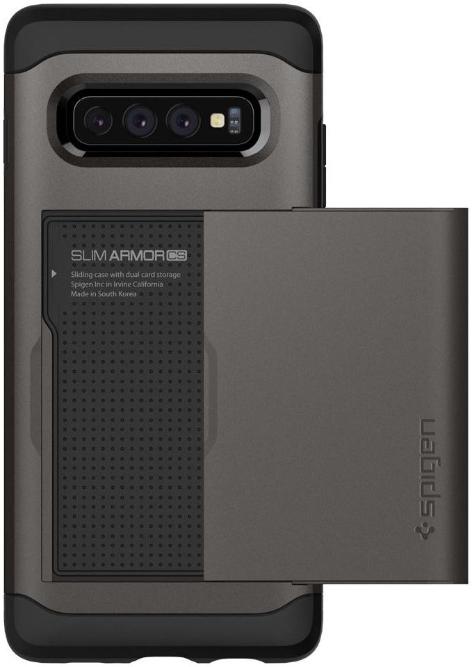 Spigen Slim Armor Card Holder Case Samsung Galaxy S10 Hoesje Gunmetal afbeelding 10