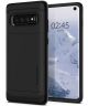 Spigen Slim Armor Card Holder Case Samsung Galaxy S10 Hoesje Zwart