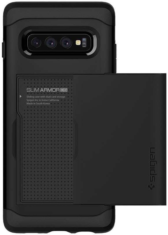 Spigen Slim Armor Card Holder Case Samsung Galaxy S10 Hoesje Zwart afbeelding 6