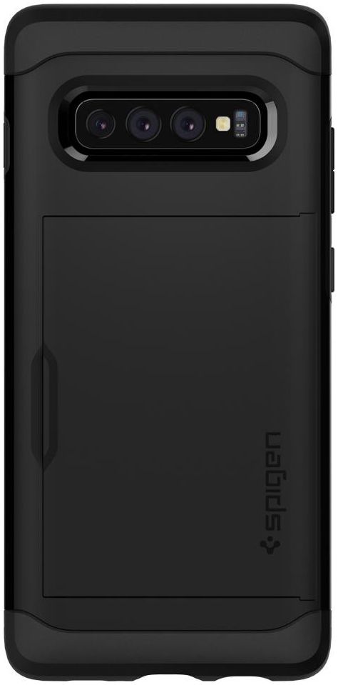 Spigen Slim Armor Card Holder Case Samsung Galaxy S10 Hoesje Zwart afbeelding 2