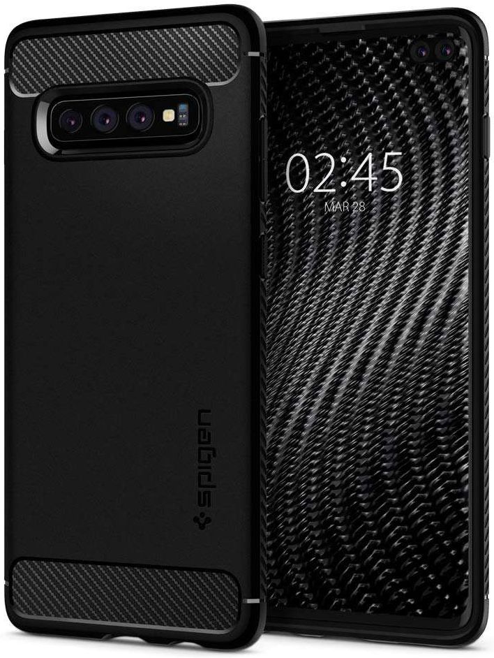 Spigen Rugged Armor Hoesje Samsung Galaxy S10 Plus Zwart afbeelding 1