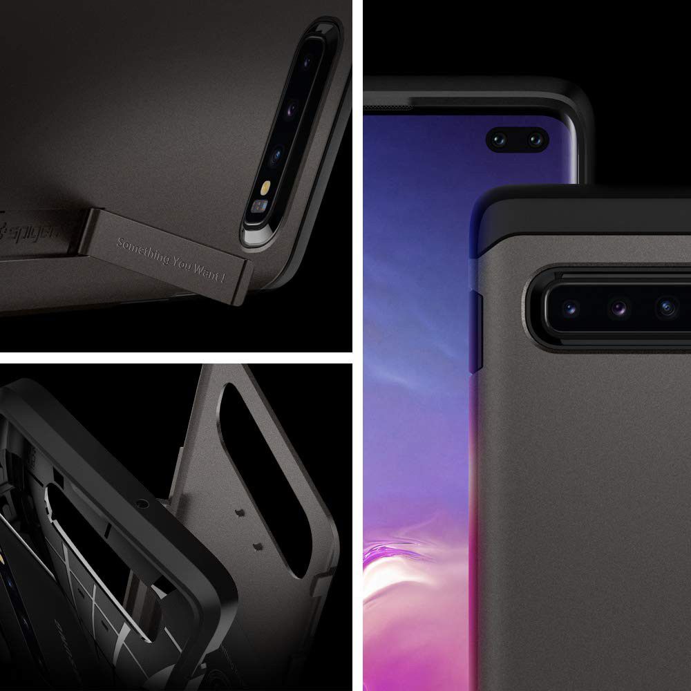 Spigen Tough Armor Hoesje Samsung Galaxy S10 Plus Gunmetal afbeelding 2