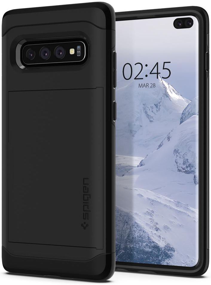 Spigen Slim Armor Card Holder Case Samsung Galaxy S10 Plus Zwart afbeelding 8