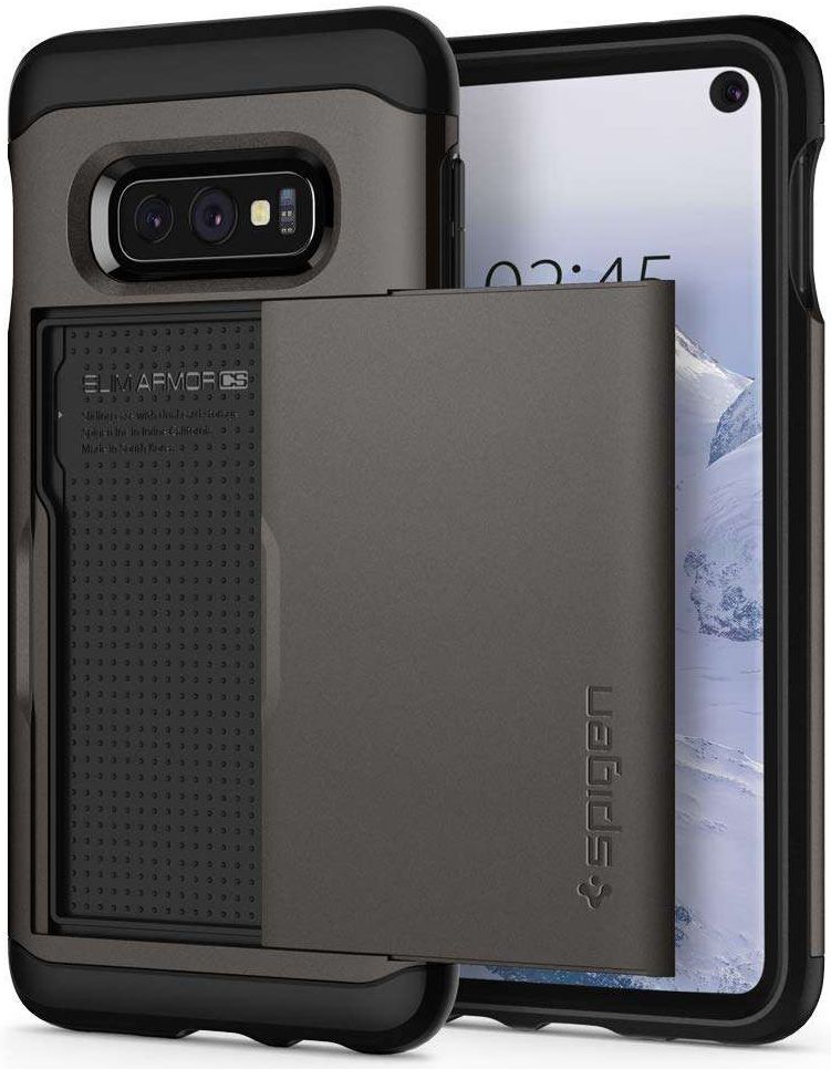 Spigen Slim Armor Card Holder Case Samsung Galaxy S10E Hoesje Gunmetal afbeelding 1