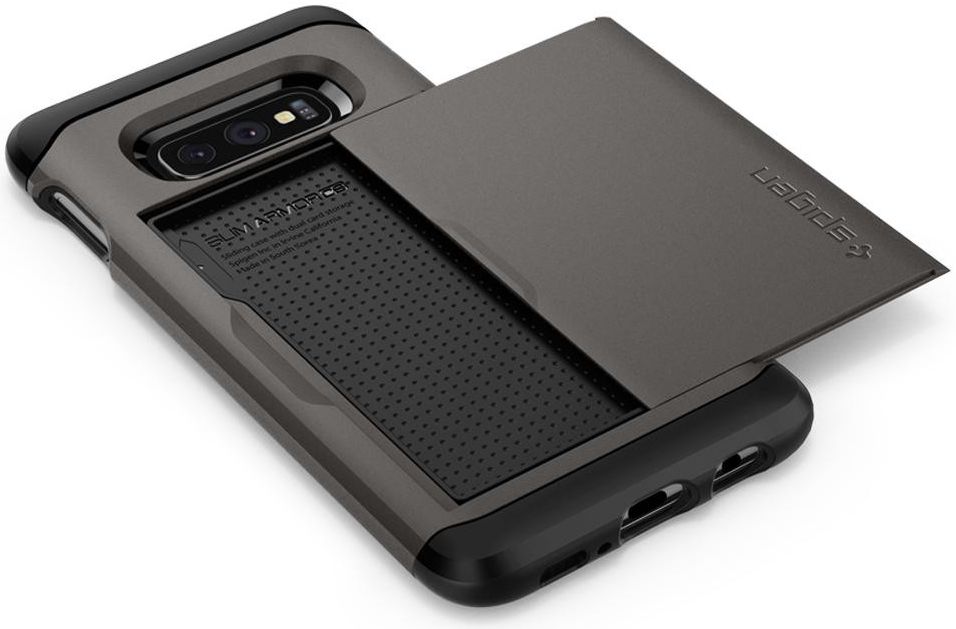 Spigen Slim Armor Card Holder Case Samsung Galaxy S10E Hoesje Gunmetal afbeelding 5