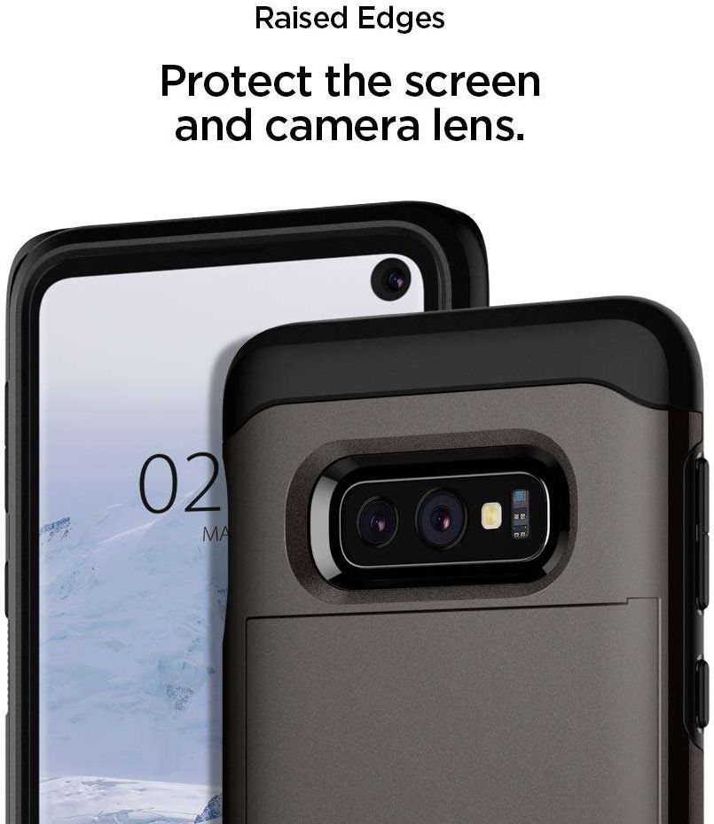 Spigen Slim Armor Card Holder Case Samsung Galaxy S10E Hoesje Gunmetal afbeelding 8