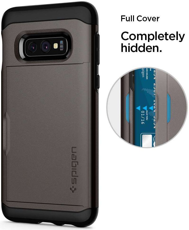 Spigen Slim Armor Card Holder Case Samsung Galaxy S10E Hoesje Gunmetal afbeelding 9