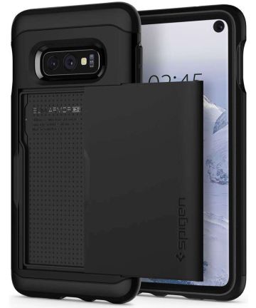 Spigen Slim Armor Card Holder Case Samsung Galaxy S10E Hoesje Zwart Hoesjes