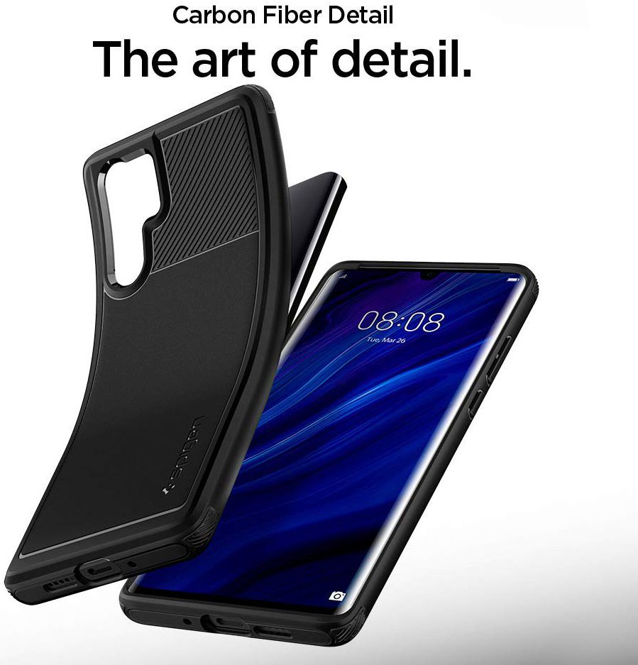 Spigen Rugged Armor Huawei P30 Pro Hoesje Zwart afbeelding 3