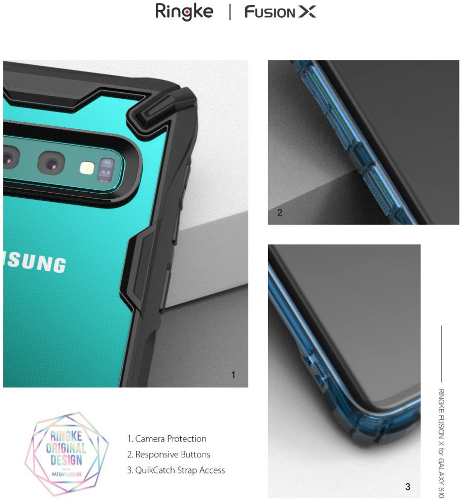 Ringke Fusion X Samsung Galaxy S10 Hoesje Zwart afbeelding 9