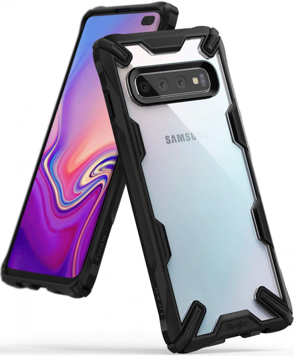 Ringke Fusion X Samsung Galaxy S10 Plus Hoesje Zwart afbeelding 1