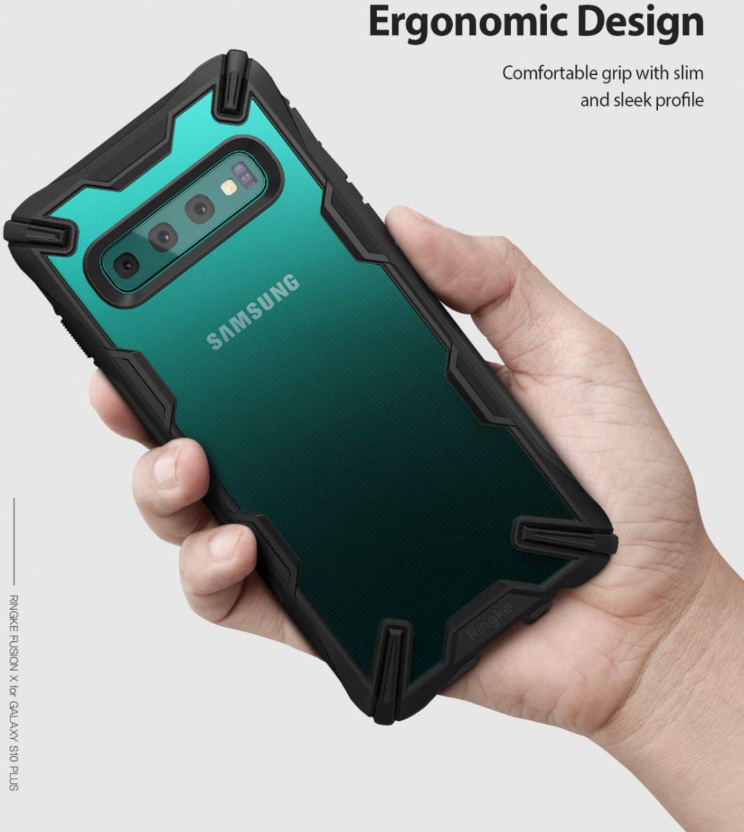 Ringke Fusion X Samsung Galaxy S10 Plus Hoesje Zwart afbeelding 9