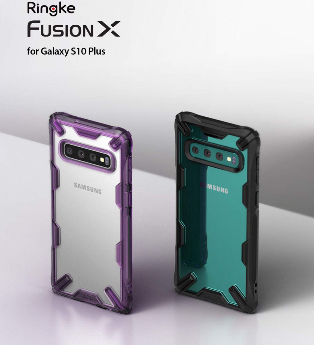 Ringke Fusion X Samsung Galaxy S10 Plus Hoesje Zwart afbeelding 11