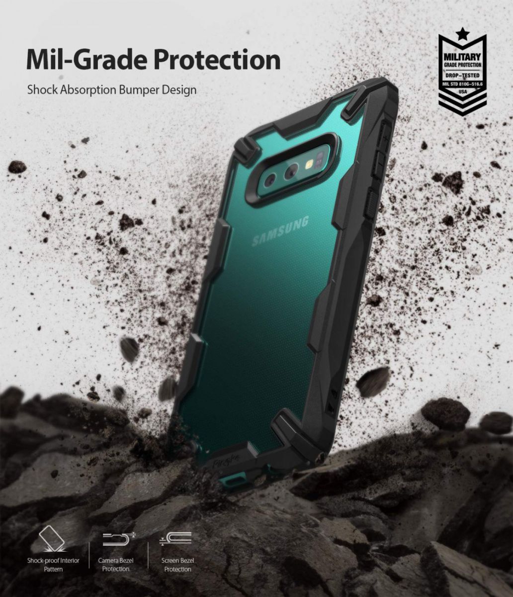 Ringke Fusion X Samsung Galaxy S10E Hoesje Zwart afbeelding 2