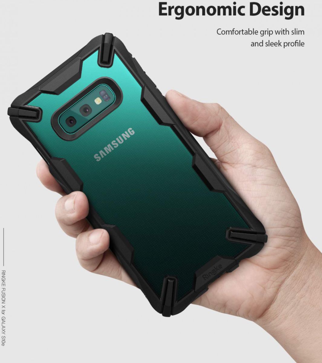 Ringke Fusion X Samsung Galaxy S10E Hoesje Zwart afbeelding 4