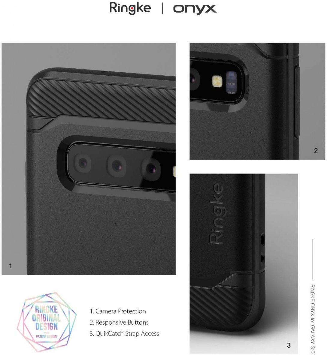Ringke Onyx Samsung Galaxy S10 Hoesje Zwart afbeelding 9