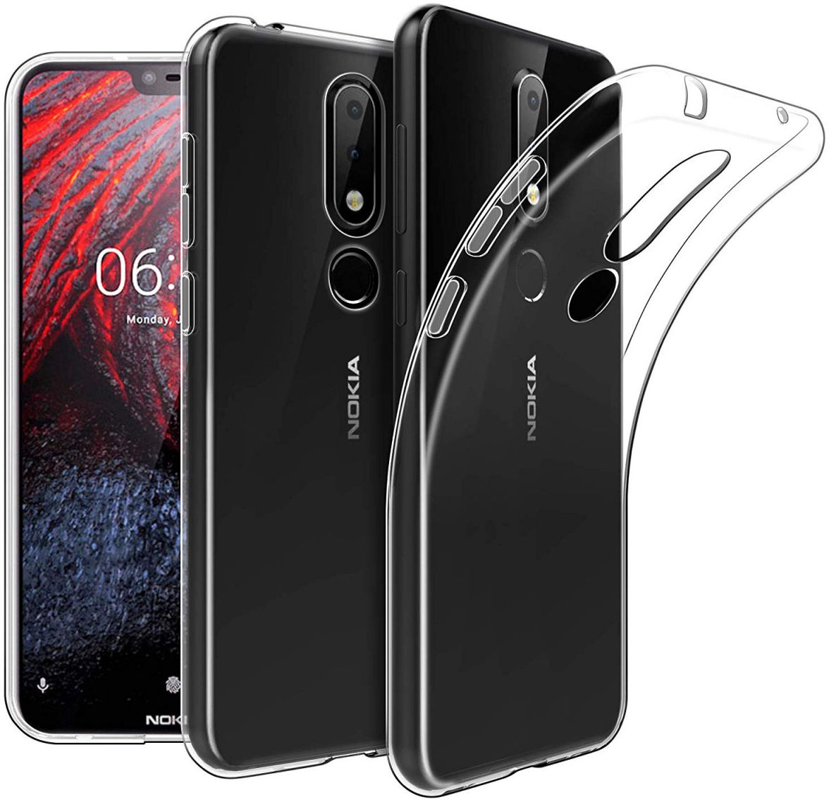 Nokia 6.1 Plus TPU Hoesje Transparant afbeelding 3