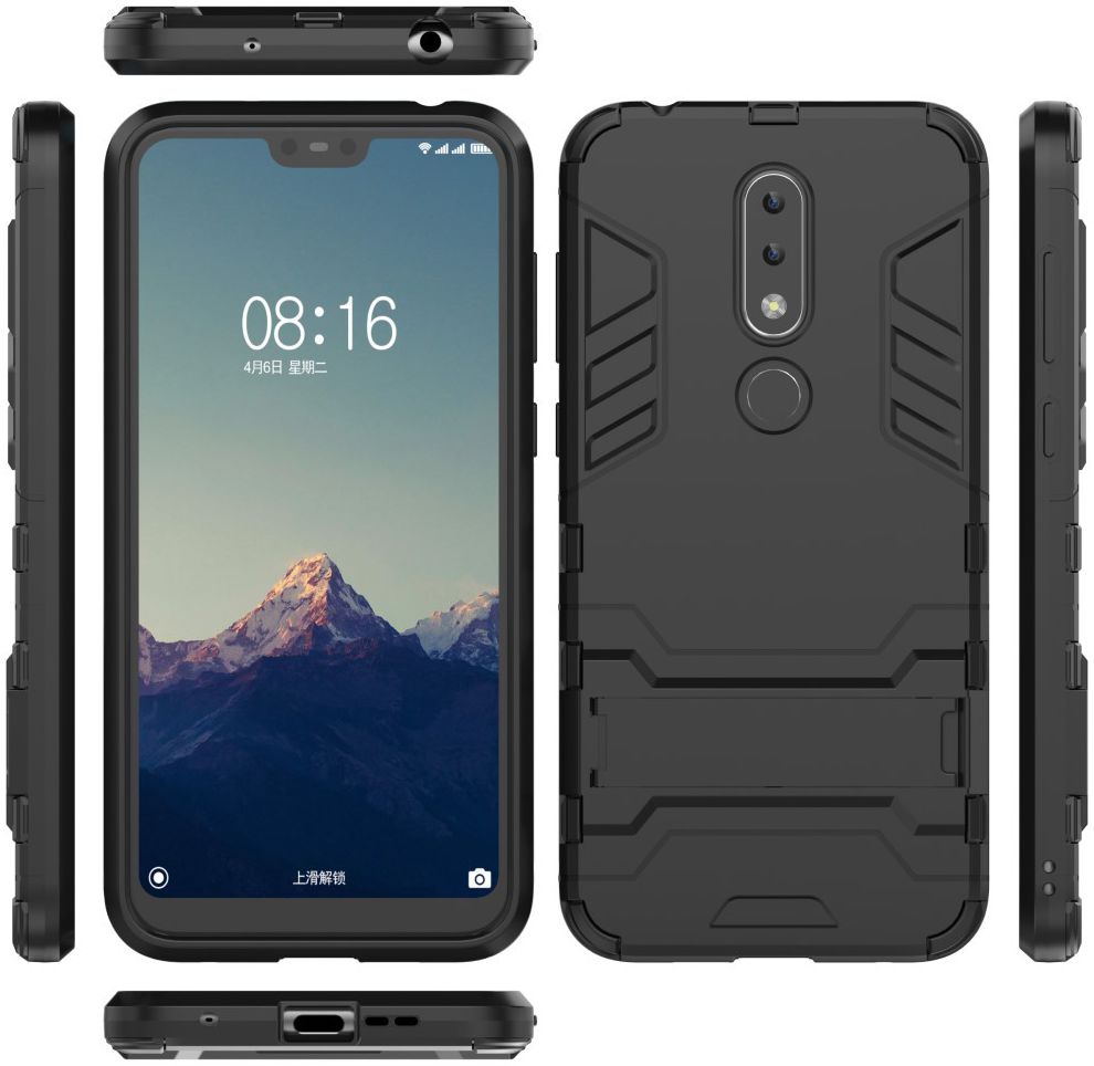 Nokia 6.1 Plus Hybride Back Cover Zwart afbeelding 7