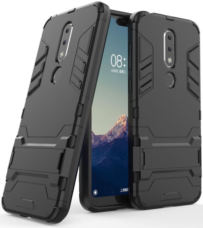 Nokia 6.1 Plus Hybride Back Cover Zwart afbeelding 8