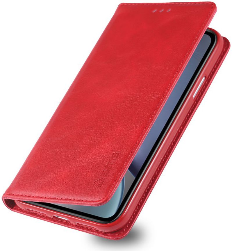 Apple iPhone XR Retro Portemonnee Hoesje Rood afbeelding 1