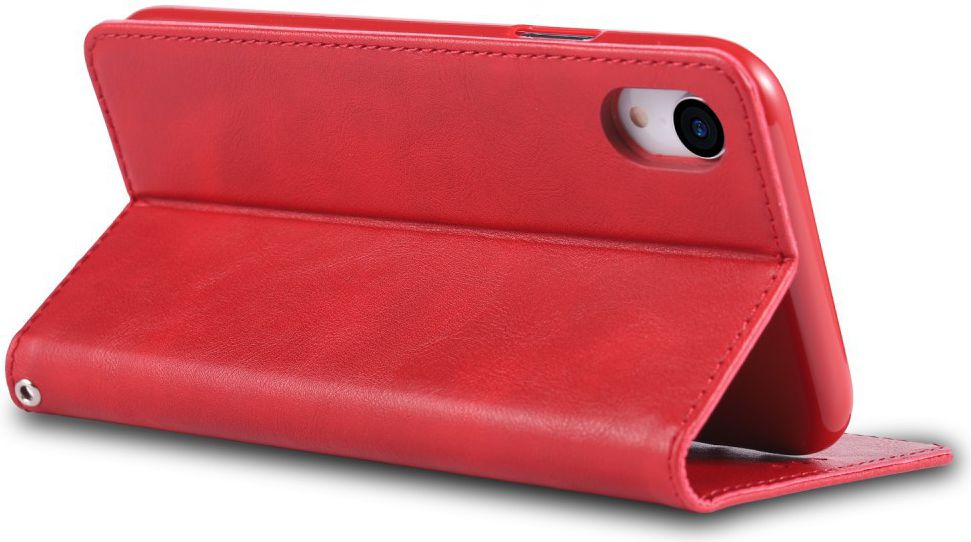 Apple iPhone XR Retro Portemonnee Hoesje Rood afbeelding 7